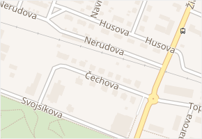 Čechova v obci Litoměřice - mapa ulice