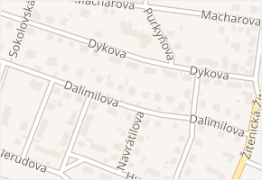 Dalimilova v obci Litoměřice - mapa ulice