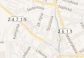 Halasova v obci Litoměřice - mapa ulice