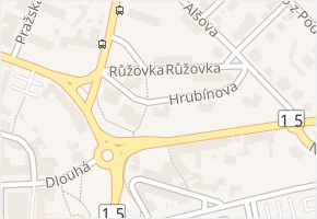 Hrubínova v obci Litoměřice - mapa ulice