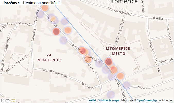 Mapa Jarošova - Firmy v ulici.