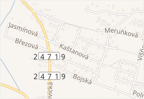 Kaštanová v obci Litoměřice - mapa ulice