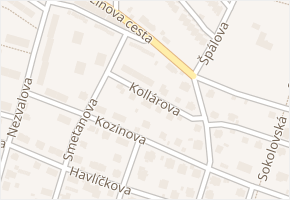 Kollárova v obci Litoměřice - mapa ulice