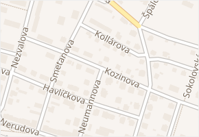 Kozinova v obci Litoměřice - mapa ulice