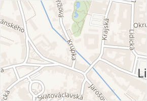 Krupka v obci Litoměřice - mapa ulice