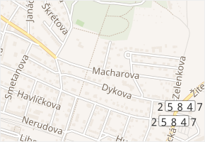 Macharova v obci Litoměřice - mapa ulice