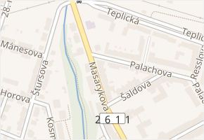 Masarykova v obci Litoměřice - mapa ulice