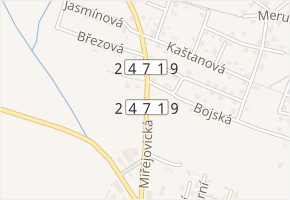 Miřejovická v obci Litoměřice - mapa ulice