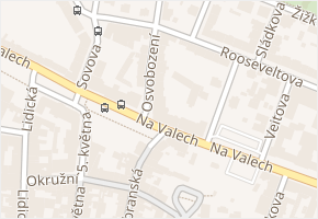 Na Valech v obci Litoměřice - mapa ulice