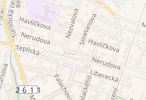 Nerudova v obci Litoměřice - mapa ulice