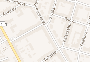 Palachova v obci Litoměřice - mapa ulice