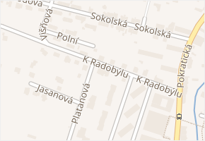Platanová v obci Litoměřice - mapa ulice