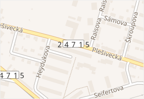 Plešivecká v obci Litoměřice - mapa ulice