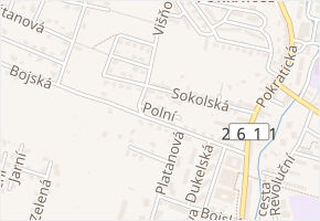 Polní v obci Litoměřice - mapa ulice