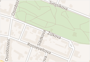 Předměstí v obci Litoměřice - mapa části obce