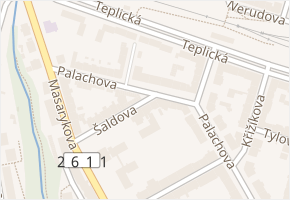 Šaldova v obci Litoměřice - mapa ulice