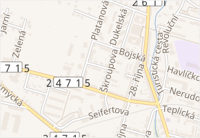 Sámova v obci Litoměřice - mapa ulice
