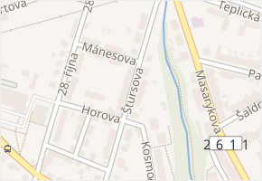 Štursova v obci Litoměřice - mapa ulice