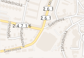 Švermova v obci Litoměřice - mapa ulice