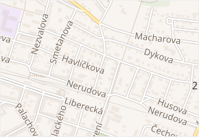 Vančurova v obci Litoměřice - mapa ulice