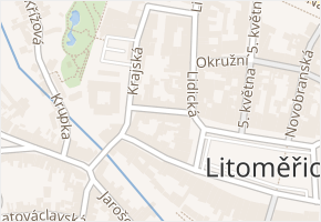 Velká Krajská v obci Litoměřice - mapa ulice