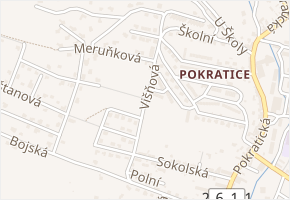 Višňová v obci Litoměřice - mapa ulice