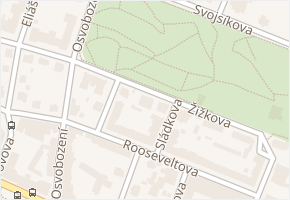 Žižkova v obci Litoměřice - mapa ulice