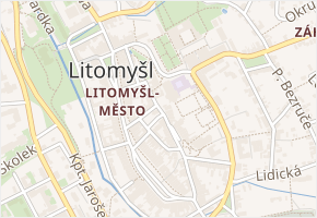 B. Němcové v obci Litomyšl - mapa ulice