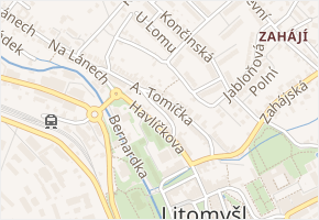 F. Vognera v obci Litomyšl - mapa ulice