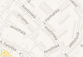 Končinská v obci Litomyšl - mapa ulice