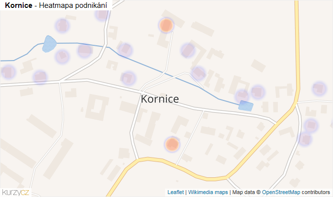 Mapa Kornice - Firmy v části obce.