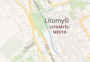 Kpt. Jaroše v obci Litomyšl - mapa ulice