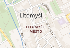 Litomyšl-Město v obci Litomyšl - mapa části obce