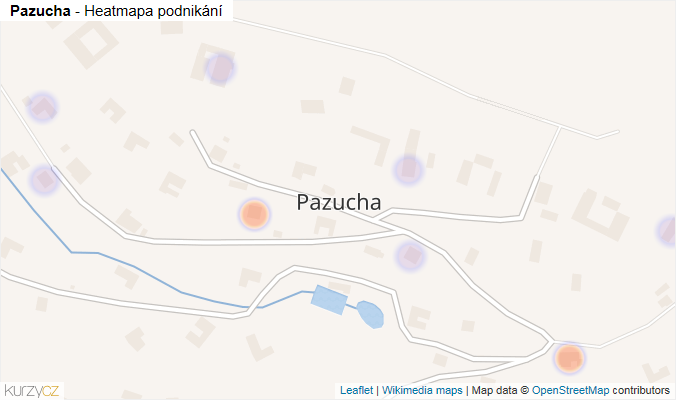 Mapa Pazucha - Firmy v části obce.