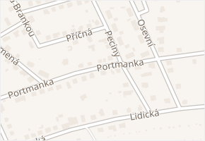 Portmanka v obci Litomyšl - mapa ulice