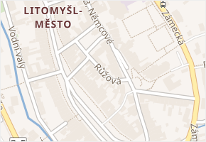Růžová v obci Litomyšl - mapa ulice