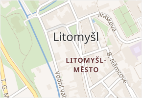 Smetanovo náměstí v obci Litomyšl - mapa ulice