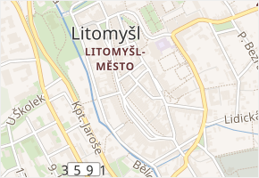 Špitálská v obci Litomyšl - mapa ulice