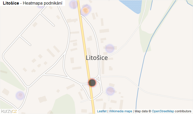 Mapa Litošice - Firmy v části obce.