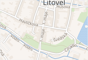 1. máje v obci Litovel - mapa ulice