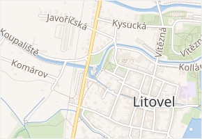 B. Němcové v obci Litovel - mapa ulice