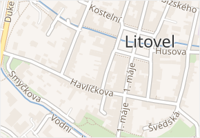 Boskovicova v obci Litovel - mapa ulice