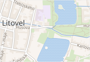 Husova v obci Litovel - mapa ulice