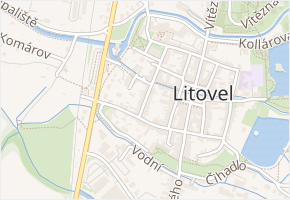 Komenského v obci Litovel - mapa ulice