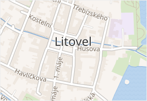 Litovel v obci Litovel - mapa části obce