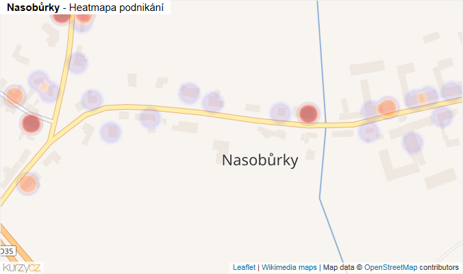 Mapa Nasobůrky - Firmy v části obce.
