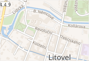 Revoluční v obci Litovel - mapa ulice