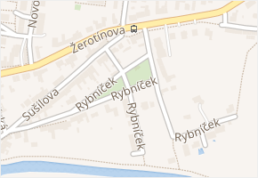Rybníček v obci Litovel - mapa ulice