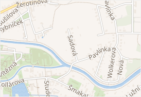Sadová v obci Litovel - mapa ulice