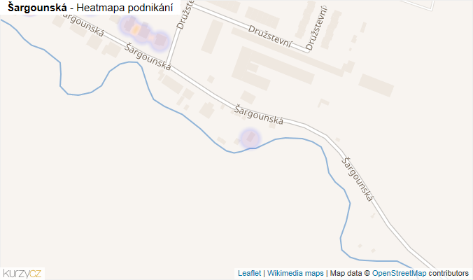 Mapa Šargounská - Firmy v ulici.